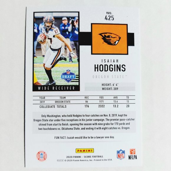 Oregon State Beavers (Isaiah Hodgins) - CFTBL [9_6_IH1] - Picture 3 of 3